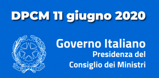 DECRETO DEL PRESIDENTE DEL CONSIGLIO DEI MINISTRI 11 giugno 2020