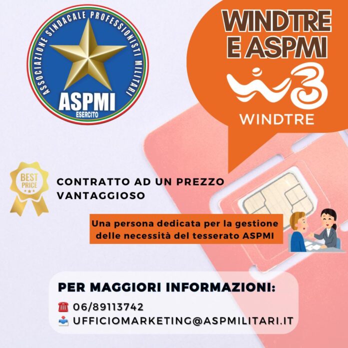 WindTre, convenzione ASPMI su telefonia, Internet, Gas, Luce e accessori