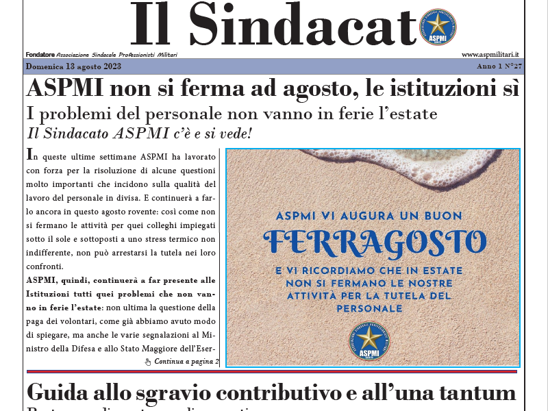 Il Sindacato Anno 1 Numero 27